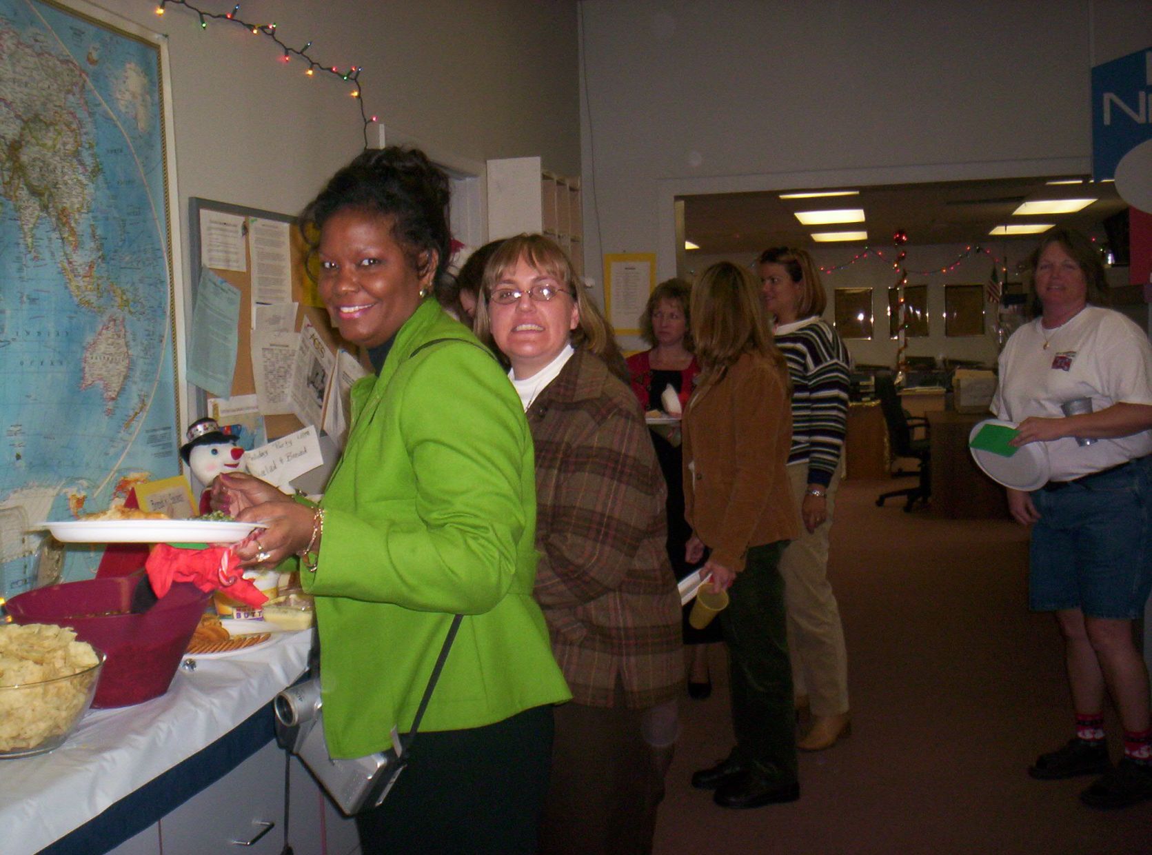 Beverly Brooks at the Christmas party